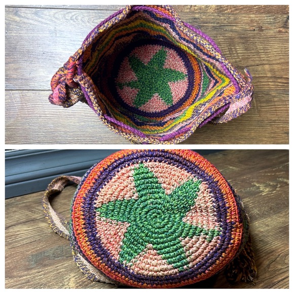 Woven Drawstring Hobo Bucket Bag - Picture 6 of 10